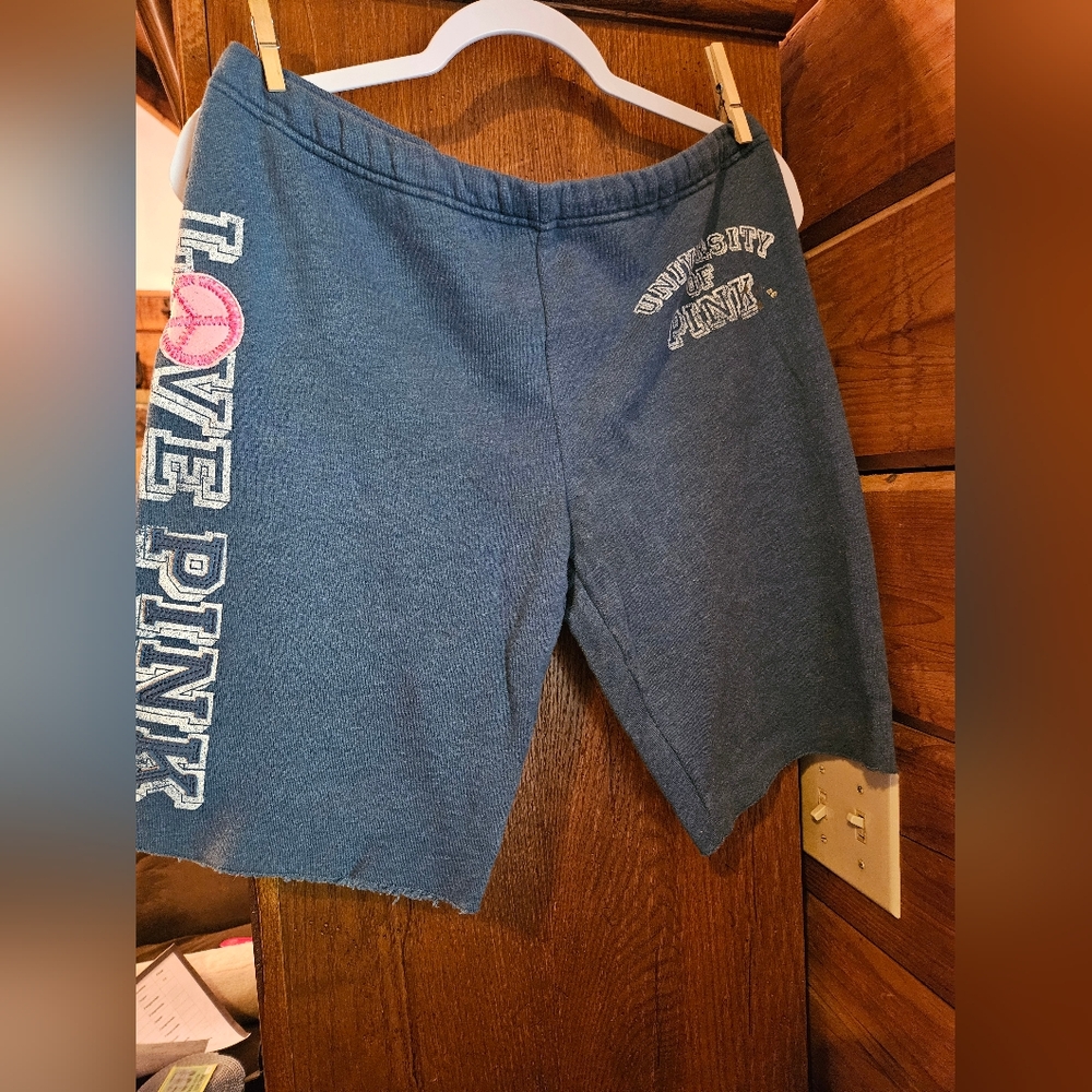 PINK Victoria's Secret Blue Women's Fleece Shorts